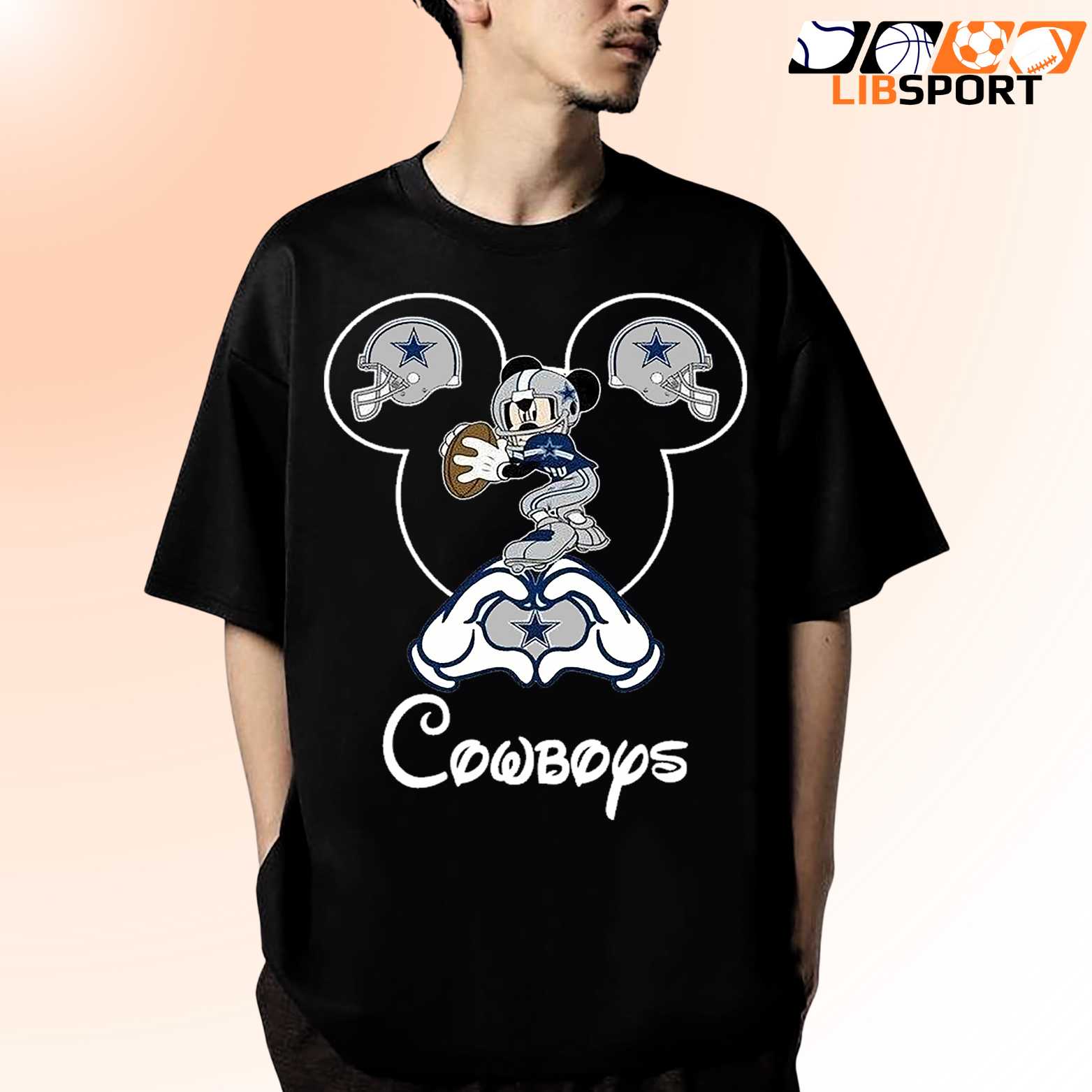 Mickey Mouse Dallas Cowboys Tee, Unisex T-Shirt, Game Day Fanwear